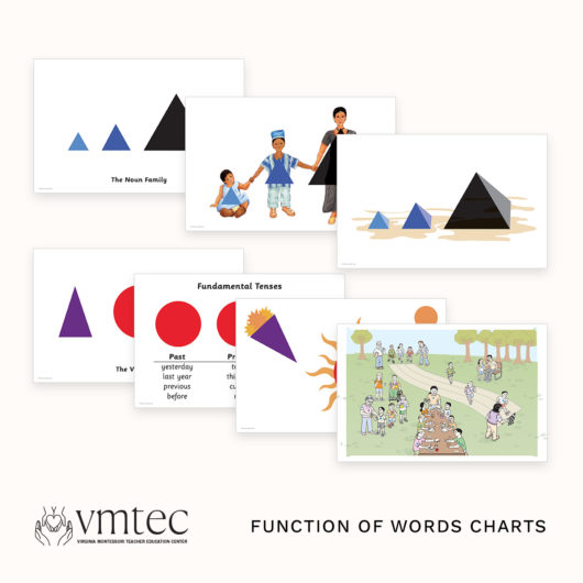 The Montessori Function of Words Charts from Michael Dorer at VMTEC